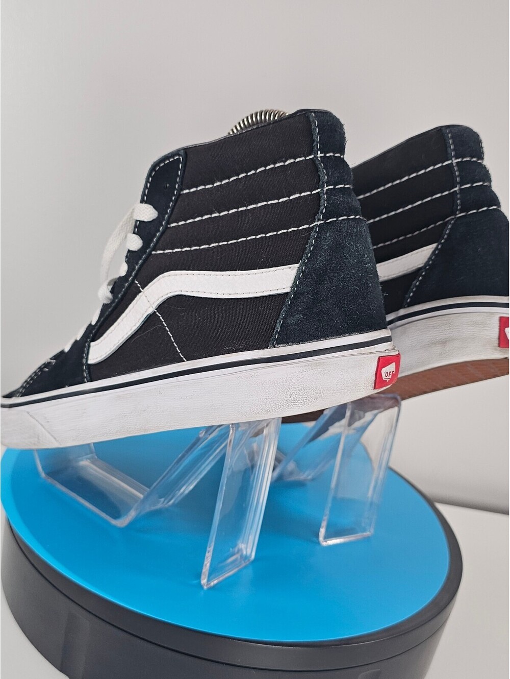 Vans Sk8-Hi Black and White Suede High-Top Sneakers - Picture 7 of 13
